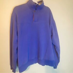 Orvis Men's Purple Quarter-Zip Sweatshirt